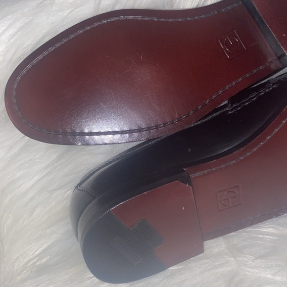 Cole Haan Dress Shoe Men’s Size 8.5 D Loafers Black Leather Buckle Kiltie Monk - Picture 7 of 15